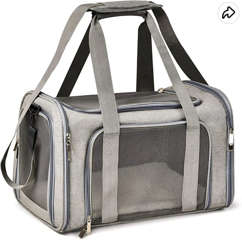 Henkelion Cat/Dog carrier for small medium cats and puppies up to 15lbs.